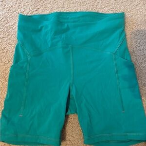 Lululemon Athletica Turquoise Run Thru Shorts